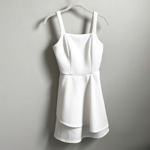 Ecru textured skater minidress size S. Great for parties or graduation! Cute!